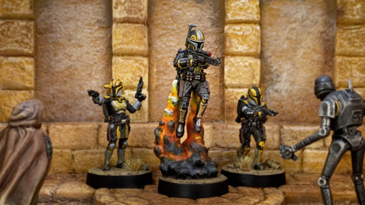 Bemalte Figuren aus dem Spiel Star Wars Legion.