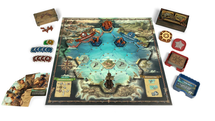 Für unsere Feed the Kraken Review haben wir das Spielfeld komplett aufgebaut.